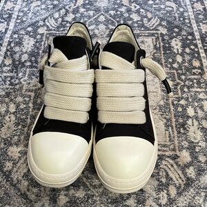 Rick Owens Kids Black and White Sneakers
